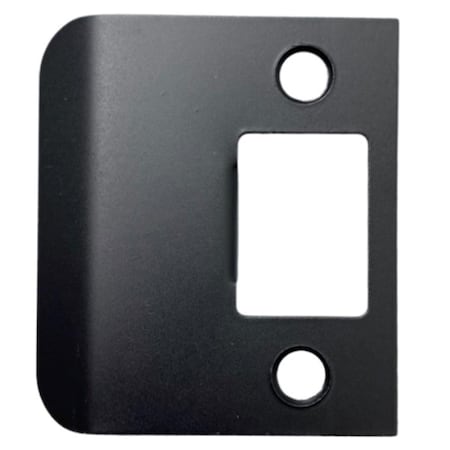 Patioplus 2.25 x 2 in. Extended Lip Strike Plate, Paint Black PA3236159